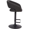 image:imageFlash Furniture Erik Contemporary Adjustable Height Barstool with Footrest and Rounded MidBack Upholstered Bar or Counter Height Stool WhiteChromeCharcoal FabricBlack Frame