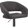 image:imageFlash Furniture Erik Contemporary Adjustable Height Barstool with Footrest and Rounded MidBack Upholstered Bar or Counter Height Stool WhiteChromeCharcoal FabricChrome Frame