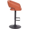 image:imageFlash Furniture Erik Contemporary Adjustable Height Barstool with Footrest and Rounded MidBack Upholstered Bar or Counter Height Stool WhiteChromeCognac VinylBlack Frame