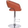 image:imageFlash Furniture Erik Contemporary Adjustable Height Barstool with Footrest and Rounded MidBack Upholstered Bar or Counter Height Stool WhiteChromeCognac VinylChrome Frame