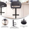 image:imageFlash Furniture Erik Contemporary Adjustable Height Barstool with Footrest and Rounded MidBack Upholstered Bar or Counter Height Stool WhiteChromeGray VinylBlack Frame