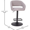 image:imageFlash Furniture Erik Contemporary Adjustable Height Barstool with Footrest and Rounded MidBack Upholstered Bar or Counter Height Stool WhiteChromeGray VinylBlack Frame