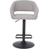 image:imageFlash Furniture Erik Contemporary Adjustable Height Barstool with Footrest and Rounded MidBack Upholstered Bar or Counter Height Stool WhiteChromeGray FabricBlack Frame