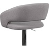 image:imageFlash Furniture Erik Contemporary Adjustable Height Barstool with Footrest and Rounded MidBack Upholstered Bar or Counter Height Stool WhiteChromeGray FabricChrome Frame