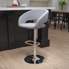 image:imageFlash Furniture Erik Contemporary Adjustable Height Barstool with Footrest and Rounded MidBack Upholstered Bar or Counter Height Stool WhiteChromeGray FabricChrome Frame