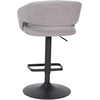 image:imageFlash Furniture Erik Contemporary Adjustable Height Barstool with Footrest and Rounded MidBack Upholstered Bar or Counter Height Stool WhiteChromeGray FabricBlack Frame