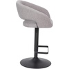 image:imageFlash Furniture Erik Contemporary Adjustable Height Barstool with Footrest and Rounded MidBack Upholstered Bar or Counter Height Stool WhiteChromeGray FabricBlack Frame