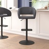 image:imageFlash Furniture Erik Contemporary Adjustable Height Barstool with Footrest and Rounded MidBack Upholstered Bar or Counter Height Stool WhiteChromeGray VinylBlack Frame