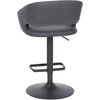 image:imageFlash Furniture Erik Contemporary Adjustable Height Barstool with Footrest and Rounded MidBack Upholstered Bar or Counter Height Stool WhiteChromeGray VinylBlack Frame