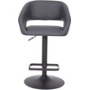image:imageFlash Furniture Erik Contemporary Adjustable Height Barstool with Footrest and Rounded MidBack Upholstered Bar or Counter Height Stool WhiteChromeGray VinylBlack Frame