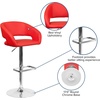 image:imageFlash Furniture Erik Contemporary Adjustable Height Barstool with Footrest and Rounded MidBack Upholstered Bar or Counter Height Stool WhiteChromeRed VinylChrome Frame