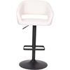 image:imageFlash Furniture Erik Contemporary Adjustable Height Barstool with Footrest and Rounded MidBack Upholstered Bar or Counter Height Stool WhiteChromeWhite VinylBlack Frame