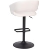 image:imageFlash Furniture Erik Contemporary Adjustable Height Barstool with Footrest and Rounded MidBack Upholstered Bar or Counter Height Stool WhiteChromeWhite VinylBlack Frame