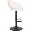 image:imageFlash Furniture Erik Contemporary Adjustable Height Barstool with Footrest and Rounded MidBack Upholstered Bar or Counter Height Stool WhiteChromeWhite VinylBlack Frame