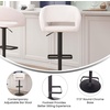 image:imageFlash Furniture Erik Contemporary Adjustable Height Barstool with Footrest and Rounded MidBack Upholstered Bar or Counter Height Stool WhiteChromeWhite VinylBlack Frame