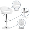 image:imageFlash Furniture Erik Contemporary Adjustable Height Barstool with Footrest and Rounded MidBack Upholstered Bar or Counter Height Stool WhiteChromeWhite VinylChrome Frame