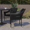 image:imageFlash Furniture Ethan Commercial Grade Patio Chair All Weather PE Rattan Wicker Stacking Patio Dining Chair GrayBlack
