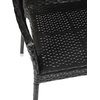 image:imageFlash Furniture Ethan Commercial Grade Patio Chair All Weather PE Rattan Wicker Stacking Patio Dining Chair GrayBlack