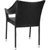 image:imageFlash Furniture Ethan Commercial Grade Patio Chair All Weather PE Rattan Wicker Stacking Patio Dining Chair GrayBlack