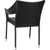 image:imageFlash Furniture Ethan Commercial Grade Patio Chair All Weather PE Rattan Wicker Stacking Patio Dining Chair GrayBlack