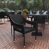 image:imageFlash Furniture Ethan Commercial Grade Patio Chair All Weather PE Rattan Wicker Stacking Patio Dining Chair GrayBlack
