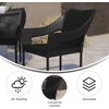 image:imageFlash Furniture Ethan Commercial Grade Patio Chair All Weather PE Rattan Wicker Stacking Patio Dining Chair GrayBlack