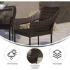 image:imageFlash Furniture Ethan Commercial Grade Patio Chair All Weather PE Rattan Wicker Stacking Patio Dining Chair GrayEspresso