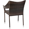 image:imageFlash Furniture Ethan Commercial Grade Patio Chair All Weather PE Rattan Wicker Stacking Patio Dining Chair GrayEspresso
