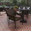 image:imageFlash Furniture Ethan Commercial Grade Patio Chair All Weather PE Rattan Wicker Stacking Patio Dining Chair GrayEspresso