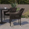 image:imageFlash Furniture Ethan Commercial Grade Patio Chair All Weather PE Rattan Wicker Stacking Patio Dining Chair GrayEspresso