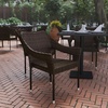 image:imageFlash Furniture Ethan Commercial Grade Patio Chair All Weather PE Rattan Wicker Stacking Patio Dining Chair GrayEspresso