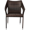 image:imageFlash Furniture Ethan Commercial Grade Patio Chair All Weather PE Rattan Wicker Stacking Patio Dining Chair GrayEspresso