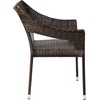 image:imageFlash Furniture Ethan Commercial Grade Patio Chair All Weather PE Rattan Wicker Stacking Patio Dining Chair GrayEspresso
