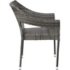 image:imageFlash Furniture Ethan Commercial Grade Patio Chair All Weather PE Rattan Wicker Stacking Patio Dining Chair GrayGrey