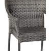 image:imageFlash Furniture Ethan Commercial Grade Patio Chair All Weather PE Rattan Wicker Stacking Patio Dining Chair GrayGrey