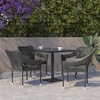 image:imageFlash Furniture Ethan Commercial Grade Patio Chair All Weather PE Rattan Wicker Stacking Patio Dining Chair GrayGrey