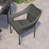 image:imageFlash Furniture Ethan Commercial Grade Patio Chair All Weather PE Rattan Wicker Stacking Patio Dining Chair GrayGrey