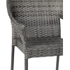image:imageFlash Furniture Ethan Commercial Grade Patio Chair All Weather PE Rattan Wicker Stacking Patio Dining Chair GrayGrey
