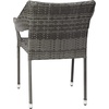 image:imageFlash Furniture Ethan Commercial Grade Patio Chair All Weather PE Rattan Wicker Stacking Patio Dining Chair GrayGrey
