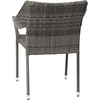 image:imageFlash Furniture Ethan Commercial Grade Patio Chair All Weather PE Rattan Wicker Stacking Patio Dining Chair GrayGrey