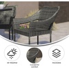 image:imageFlash Furniture Ethan Commercial Grade Patio Chair All Weather PE Rattan Wicker Stacking Patio Dining Chair GrayGrey