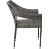 image:imageFlash Furniture Ethan Commercial Grade Patio Chair All Weather PE Rattan Wicker Stacking Patio Dining Chair GrayGrey