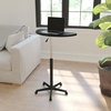 image:imageFlash Furniture Eve Sit to Stand Mobile Laptop DeskSpeakers Lectern with Wheels Modern HeightAdjustable Portable Standing Computer Desk BlackBlack
