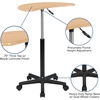image:imageFlash Furniture Eve Sit to Stand Mobile Laptop DeskSpeakers Lectern with Wheels Modern HeightAdjustable Portable Standing Computer Desk BlackMaple