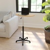 image:imageFlash Furniture Eve Sit to Stand Mobile Laptop DeskSpeakers Lectern with Wheels Modern HeightAdjustable Portable Standing Computer Desk BlackMaple