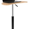 image:imageFlash Furniture Eve Sit to Stand Mobile Laptop DeskSpeakers Lectern with Wheels Modern HeightAdjustable Portable Standing Computer Desk BlackMaple