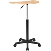 image:imageFlash Furniture Eve Sit to Stand Mobile Laptop DeskSpeakers Lectern with Wheels Modern HeightAdjustable Portable Standing Computer Desk BlackMaple