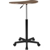 image:imageFlash Furniture Eve Sit to Stand Mobile Laptop DeskSpeakers Lectern with Wheels Modern HeightAdjustable Portable Standing Computer Desk BlackRustic Walnut