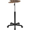 image:imageFlash Furniture Eve Sit to Stand Mobile Laptop DeskSpeakers Lectern with Wheels Modern HeightAdjustable Portable Standing Computer Desk BlackRustic Walnut