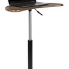 image:imageFlash Furniture Eve Sit to Stand Mobile Laptop DeskSpeakers Lectern with Wheels Modern HeightAdjustable Portable Standing Computer Desk BlackRustic Walnut